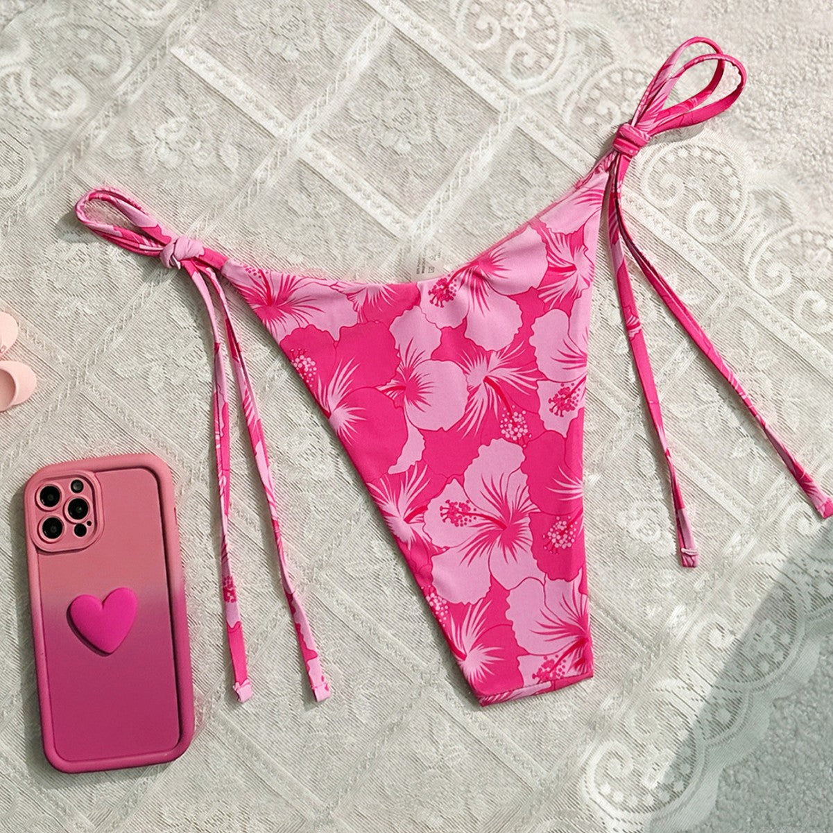 Traje de baño Bikini Tie Dye Sexy Halter con cordones Traje de baño Bikini para mujer
