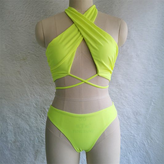 New Three Piece Swimsuit Women Dress Printed Bikini Sexy Split Swimsuit