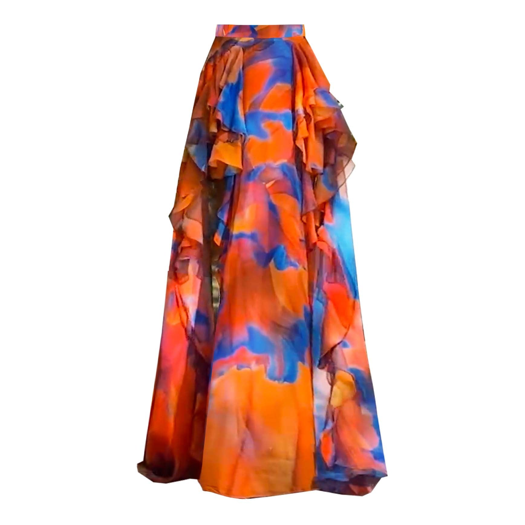 Orange and Blue Dress