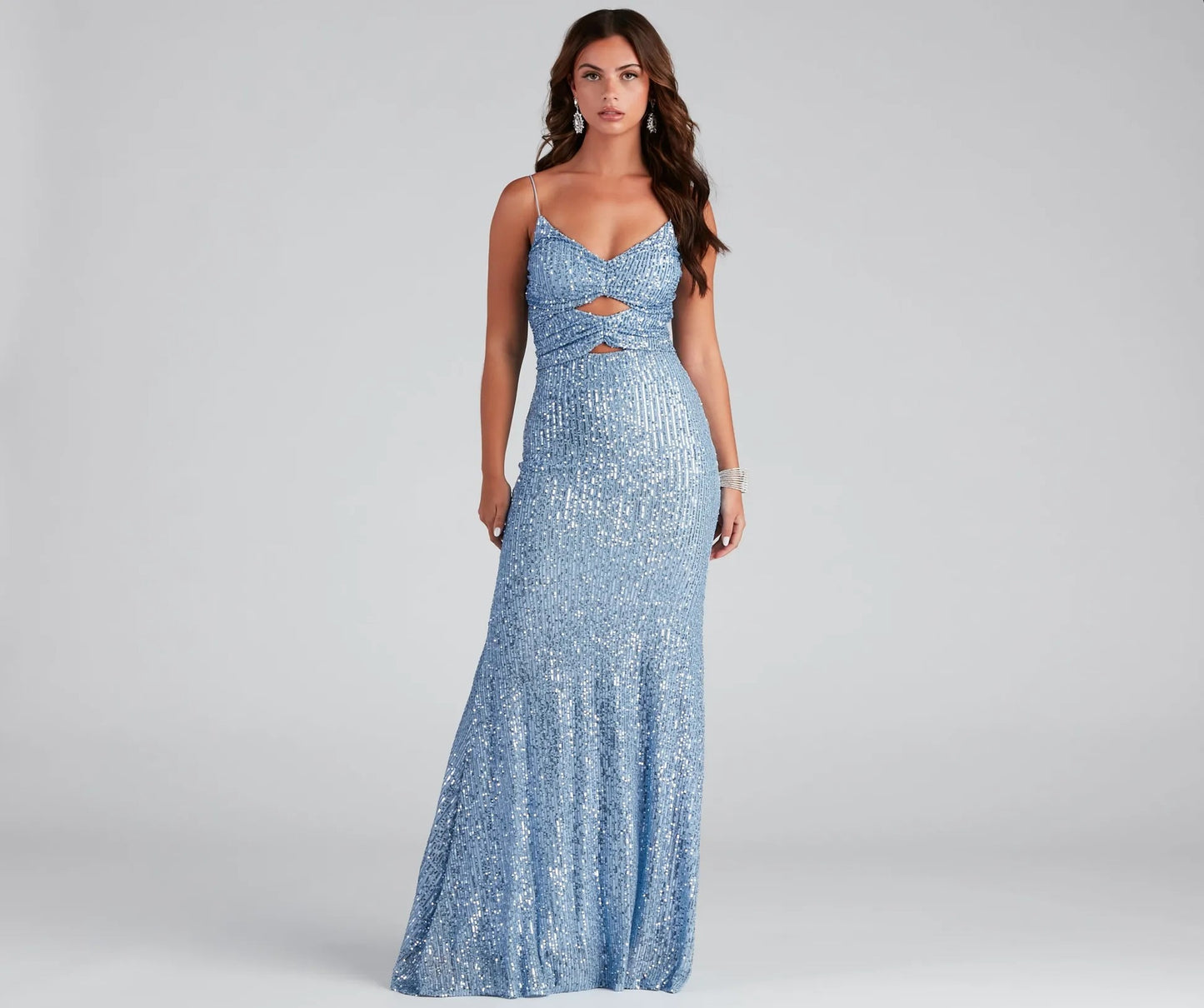 Women Clothing Sexy Sling Cocktail Evening Maxi Dress Elegant Fashionable Sequ