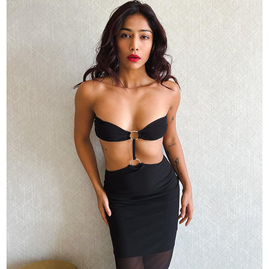 Vestido bandeau sexy de verano para mujer, estilo Niche Fight de tul