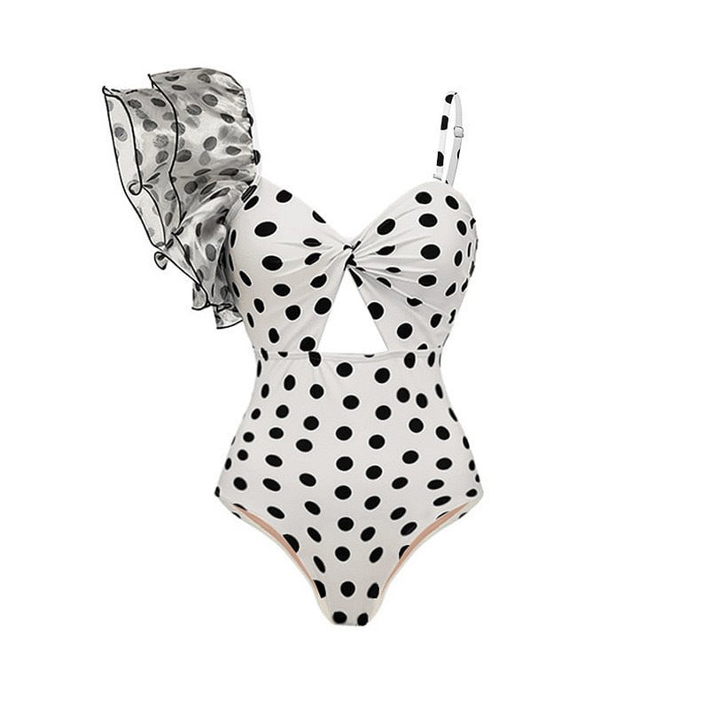 White Dot Swimsuit