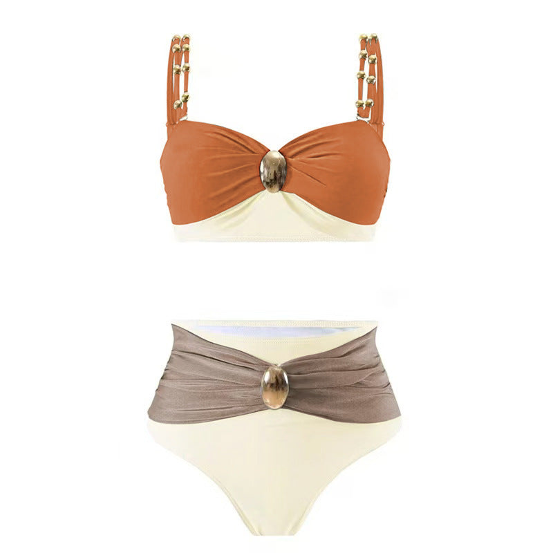 Coffee Brown Single Swimsuit
