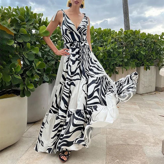Traje de baño de una pieza con lazo y vendaje para mujer, conjunto de dos piezas para vacaciones en la playa, falda