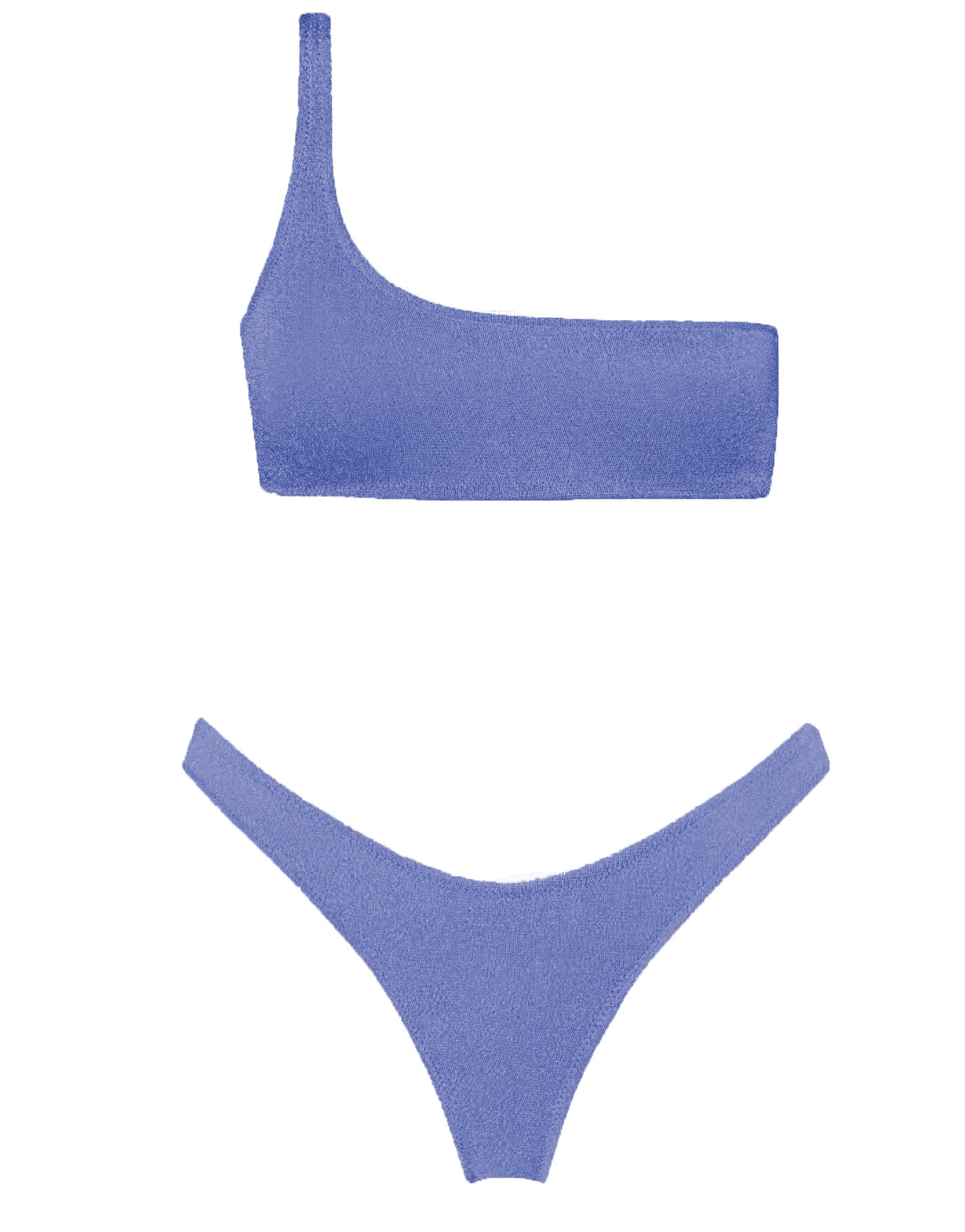 Bikini de cintura alta con hombros descubiertos y abertura en el hombro para mujer