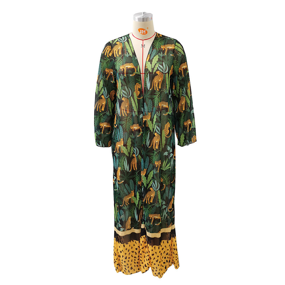 Black Leopard Blouse