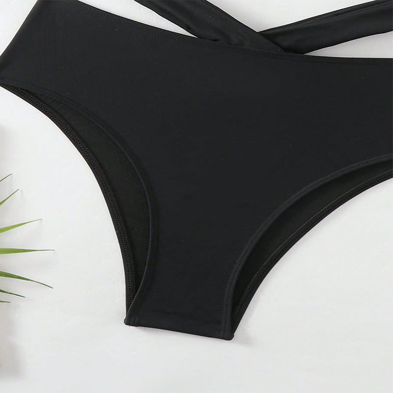 Traje de baño con cordones y abertura para mujer, bikini de playa de alta calidad para primavera