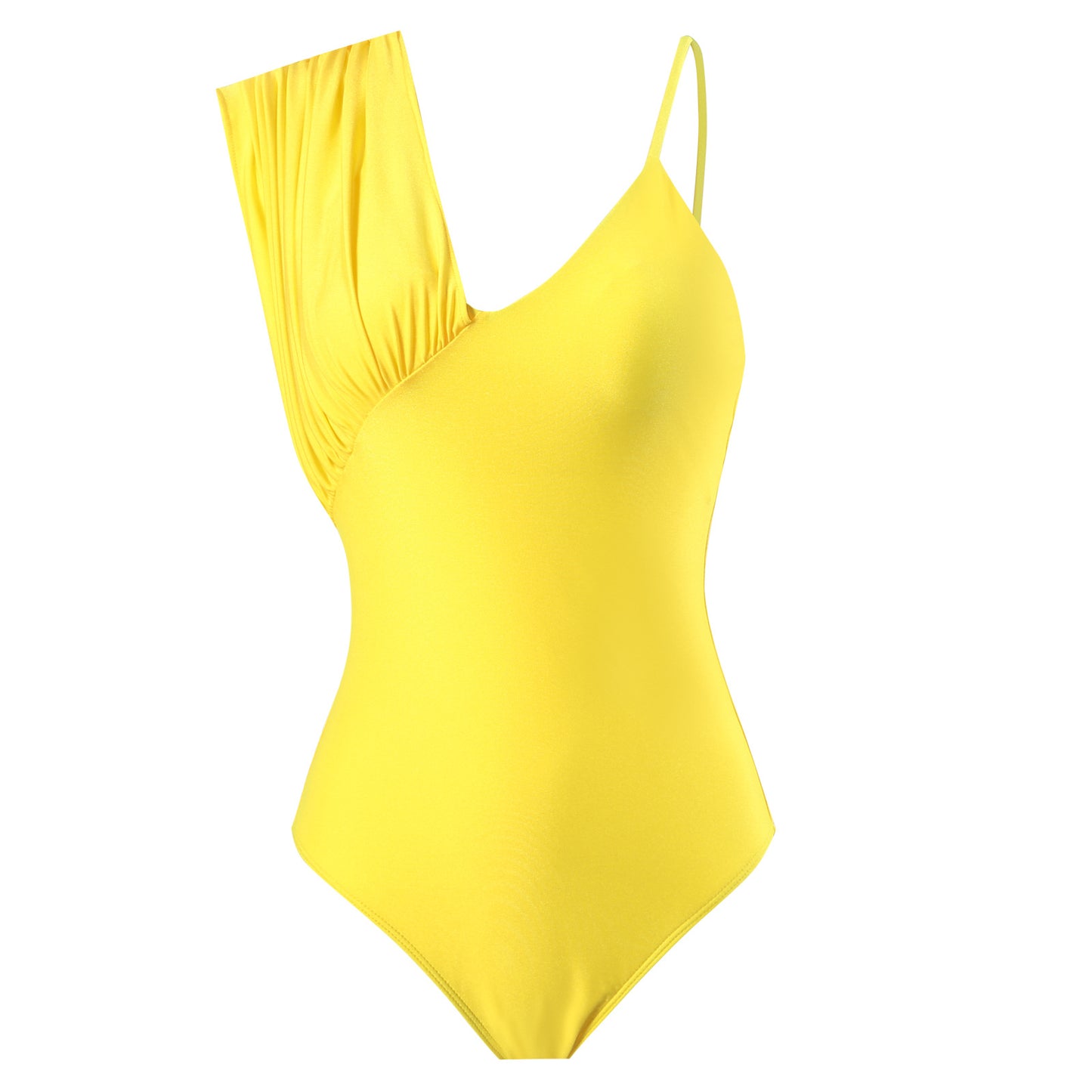 Traje de baño sexy de color sólido para mujer, ajustado, conservador, para vacaciones de primavera.