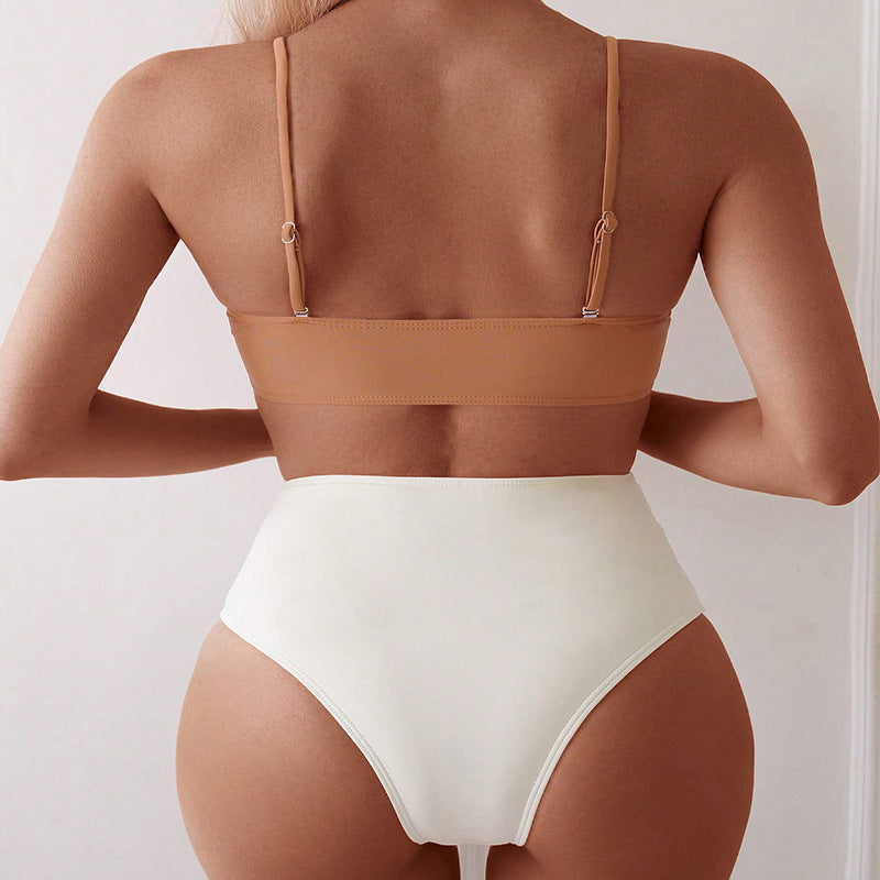 Solid Color Bikini Swimsuit Women Beach Sexy Bikini Spring Swimsuit