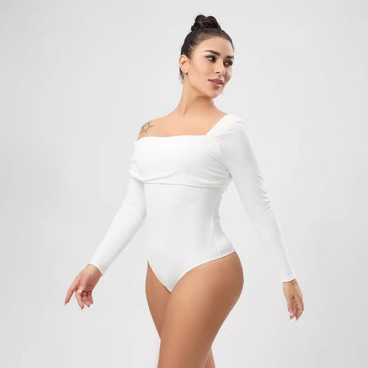 Mono blanco de exterior para mujer, diseño de un solo hombro, top para mujer, otoño