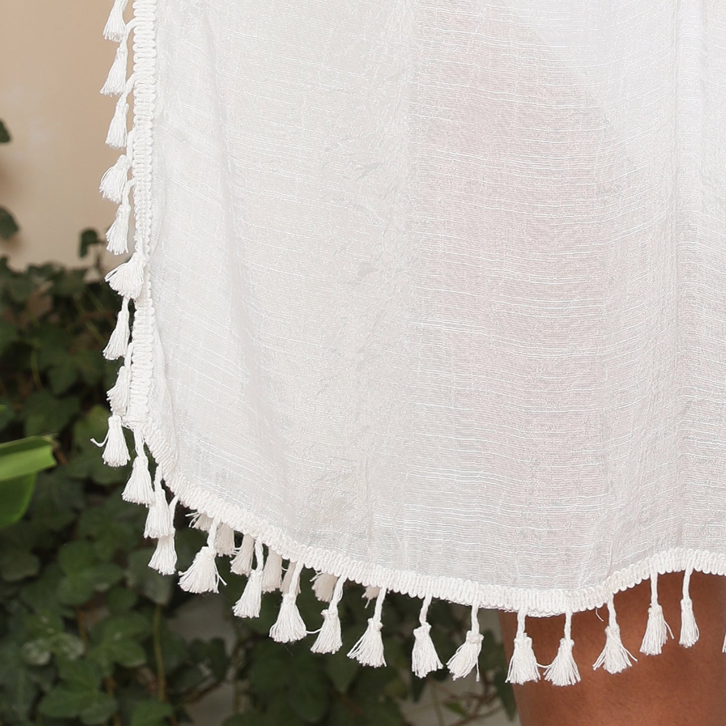 Seaside Beach Skirt Women Clothing Hand Crocheting Stitching Tassel Sexy Loose Beach Cover Up
