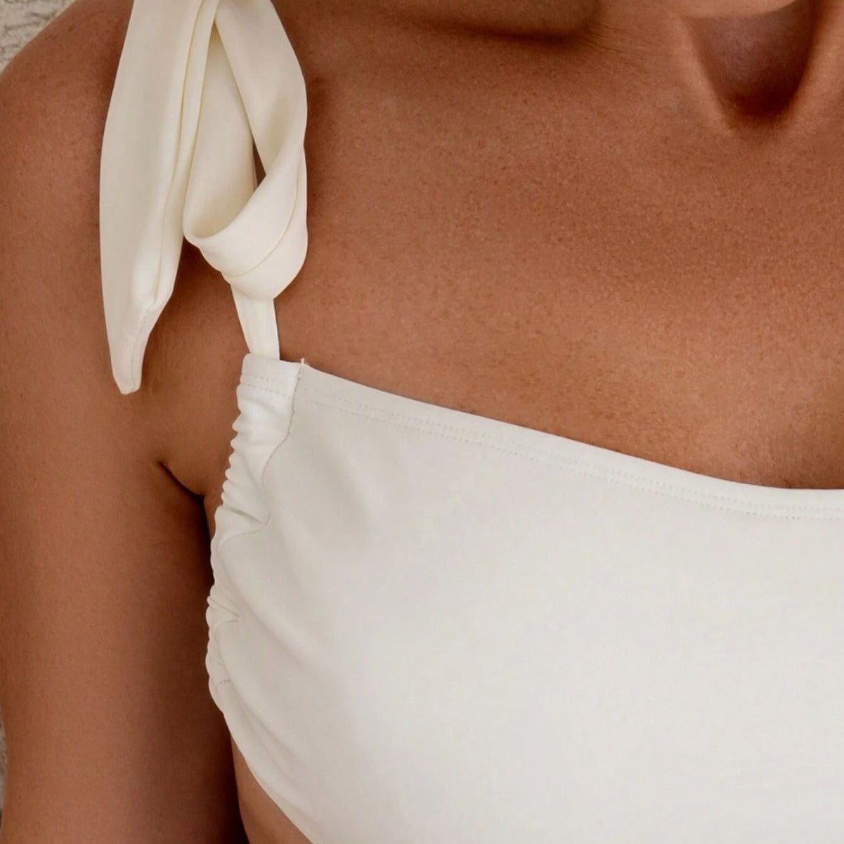 Swimsuit Women One Shoulder Lace Up High Grade Solid Color One Piece Swimsuit Hollow Out Cutout Spring Bathing Suit