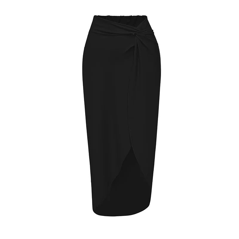 Traje de baño sexy sin espalda con vientre cubierto para mujer, falda de playa ajustada, conjunto de dos piezas