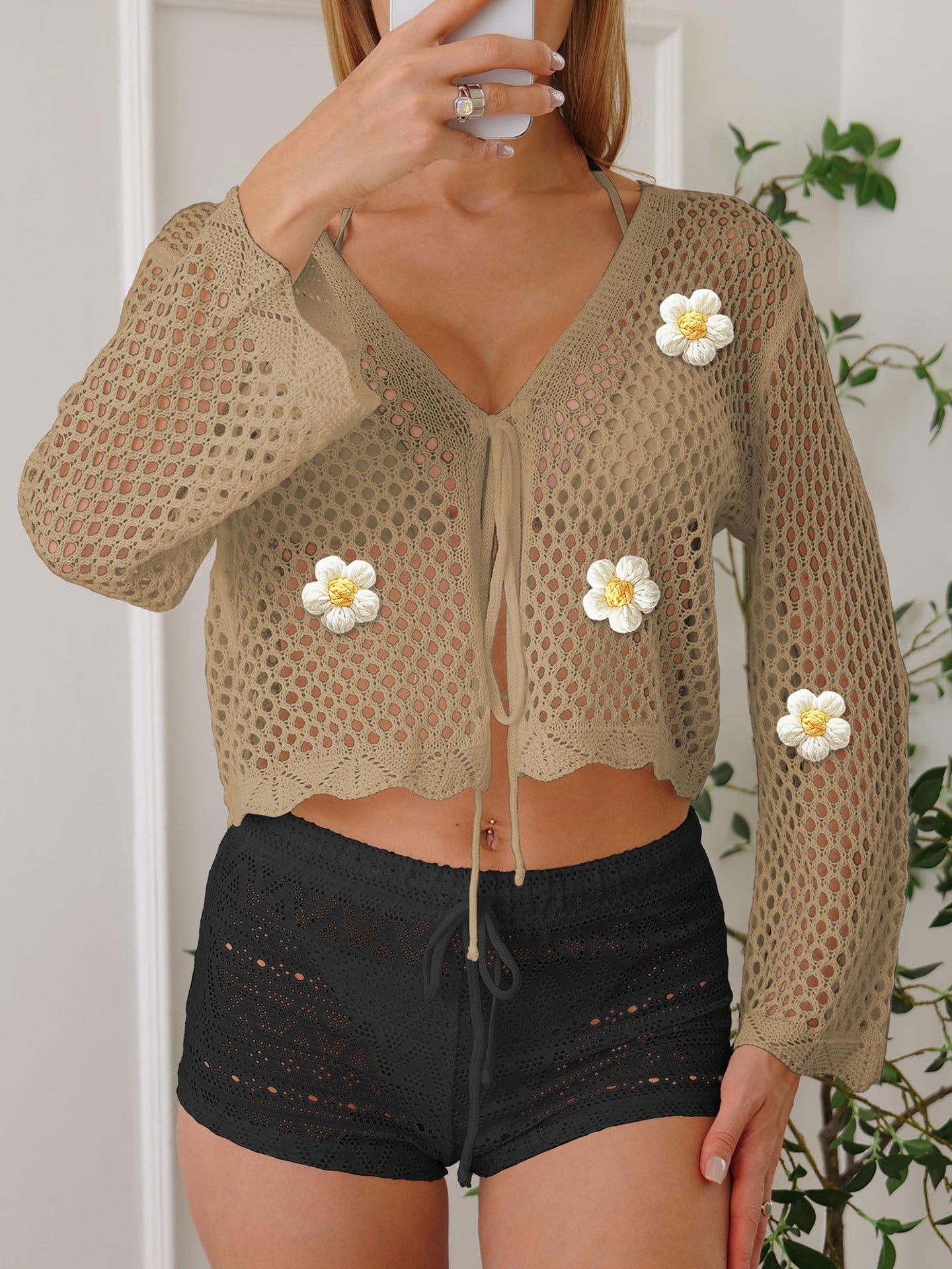 Khaki 6 Flowers