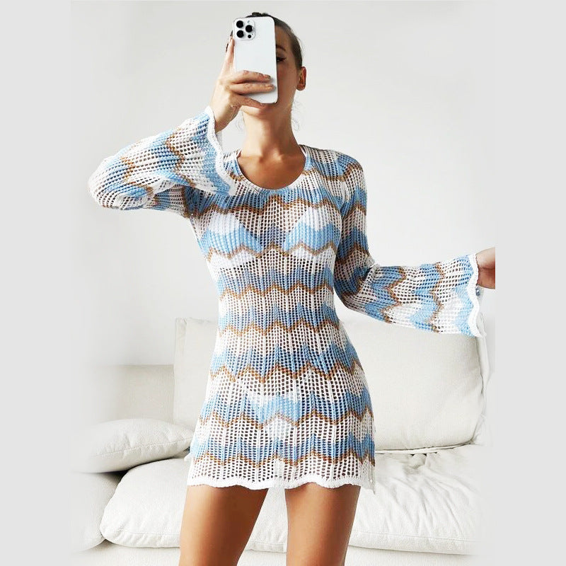 Blue and white