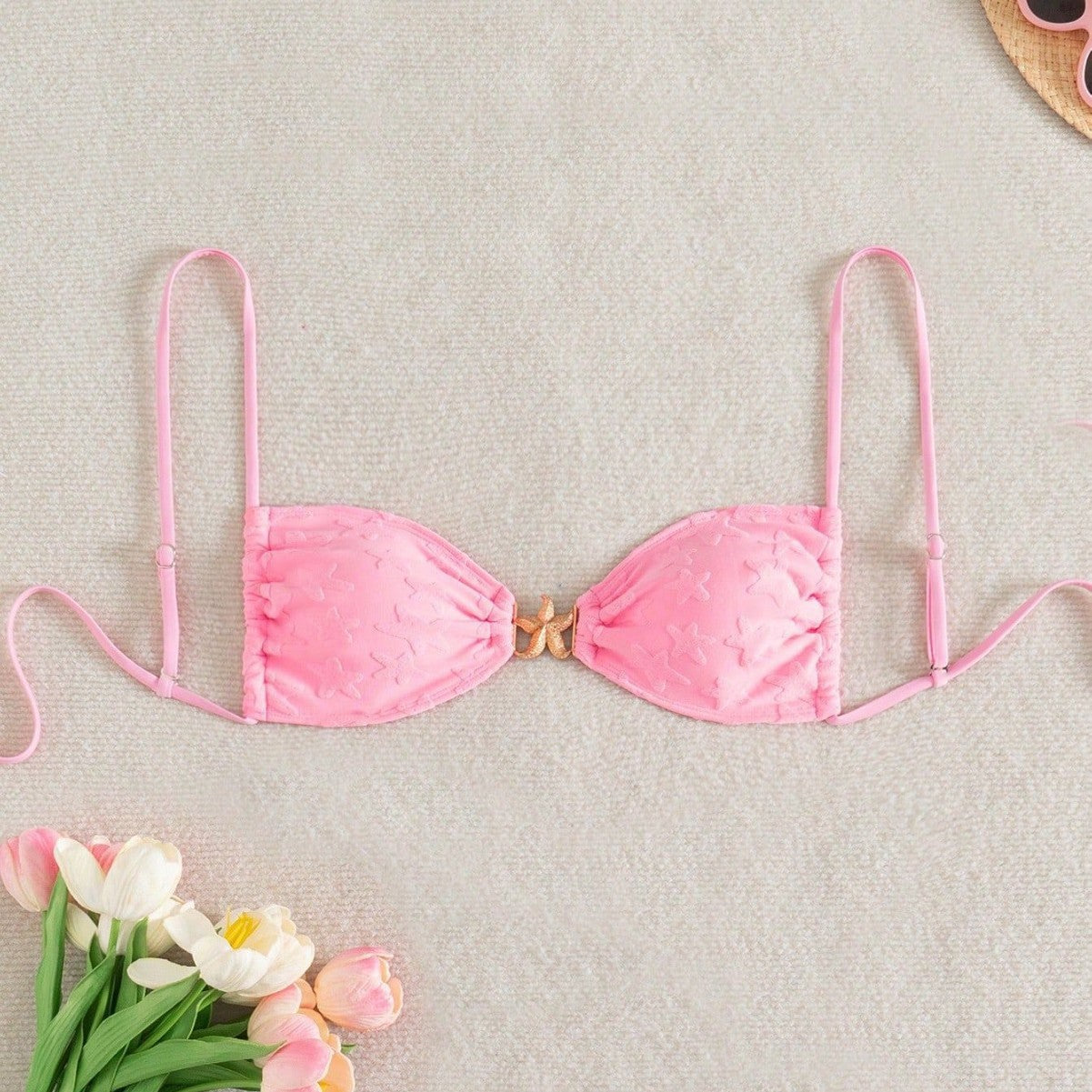 Lace up Sexy Bikini Special Fabric Bikini Swimsuit Women Solid Color Bikini