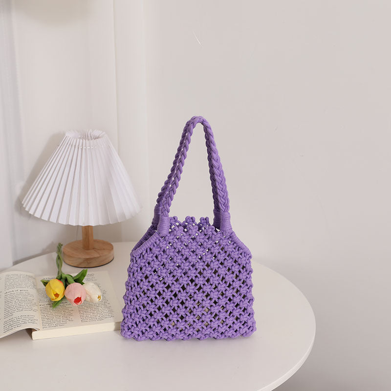Oblique Small Cotton Thread Purple