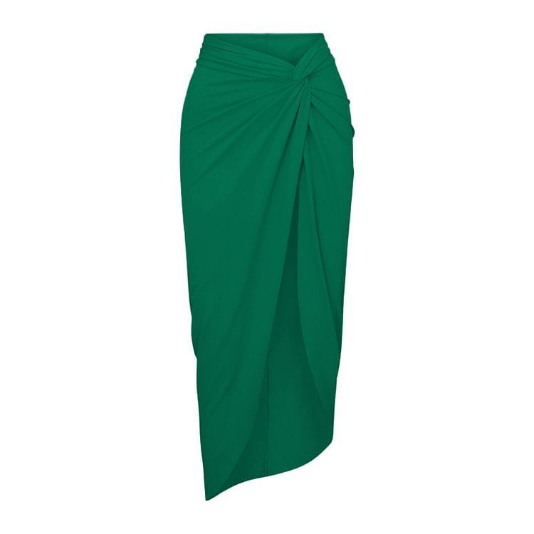 Green Wrap Skirt