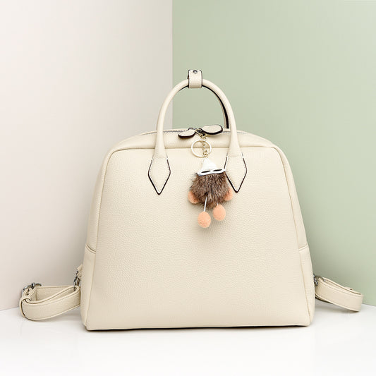 Sac à dos simple, porte-documents, grande capacité, sac à dos de bureau, sac à main décontracté texturé pour femmes