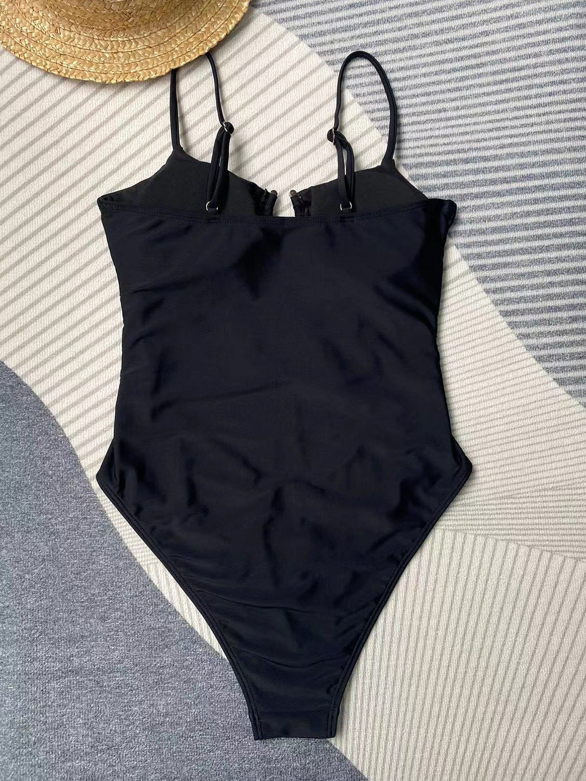 One Piece Swimsuit Women Solid Color Bikini Women Swimwear Bikini