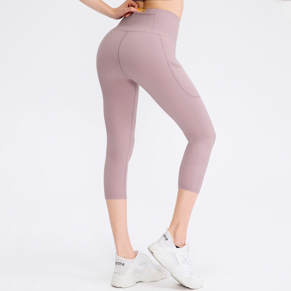 Pantalones de bolsillo para mujer, elásticos, ajustados, con realce de cadera, para fitness, correr, entrenamiento