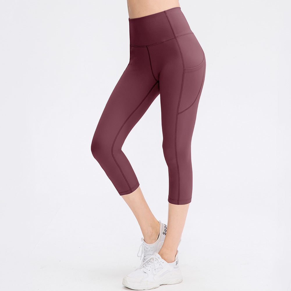 Pantalones de bolsillo para mujer, elásticos, ajustados, con realce de cadera, para fitness, correr, entrenamiento