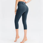 Pantalones de bolsillo para mujer, elásticos, ajustados, con realce de cadera, para fitness, correr, entrenamiento