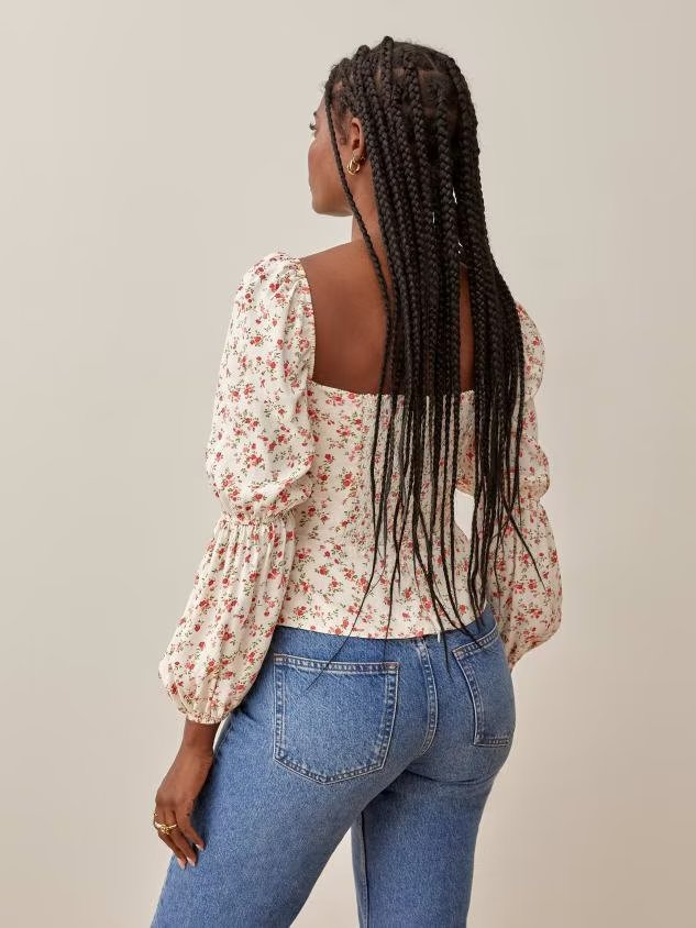 Chemise à manches longues imprimée rétro avec fermeture éclair, collection printemps-été femme