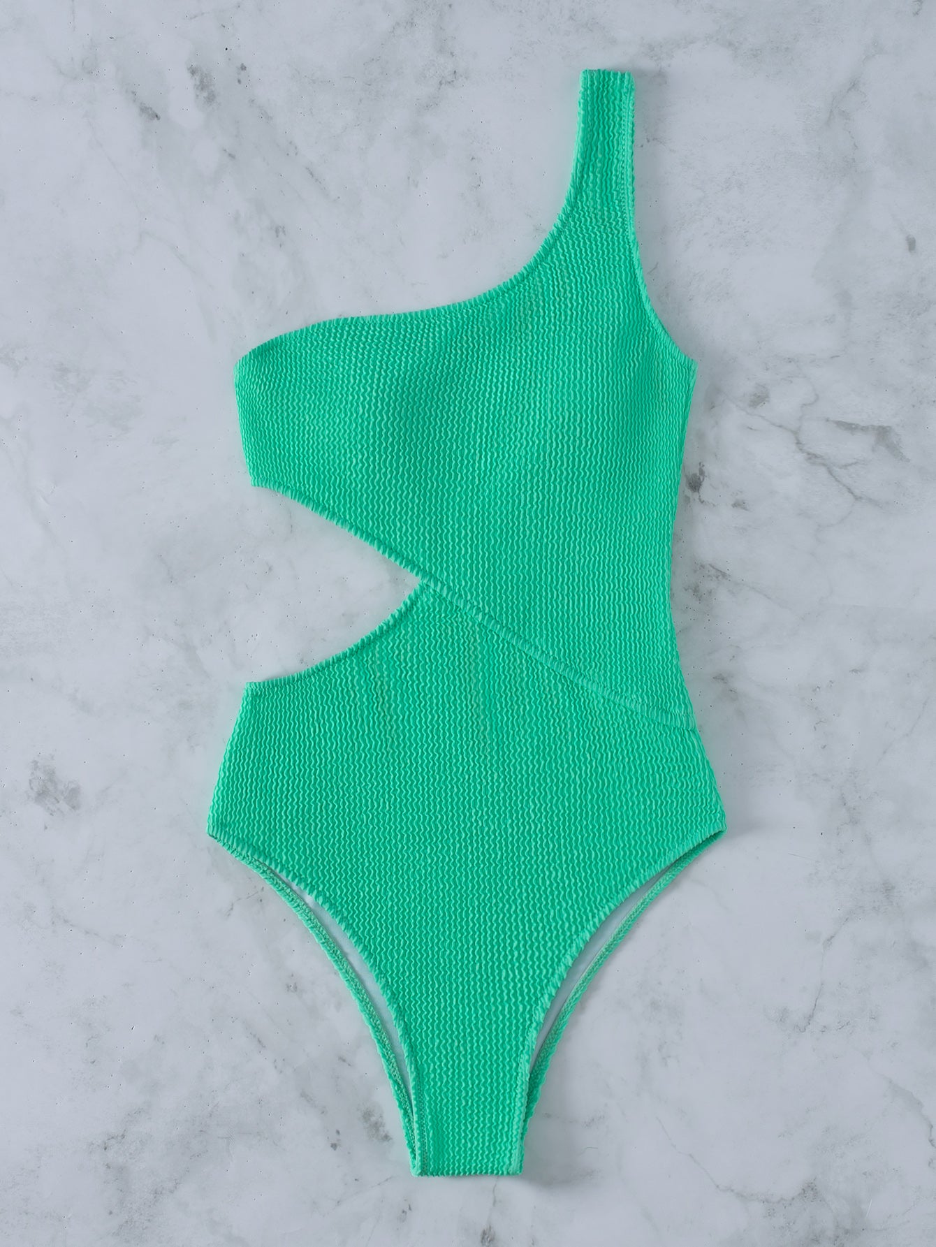 Swimsuit One Piece Summer Green Swimsuit Spring One Shoulder Swimsuit