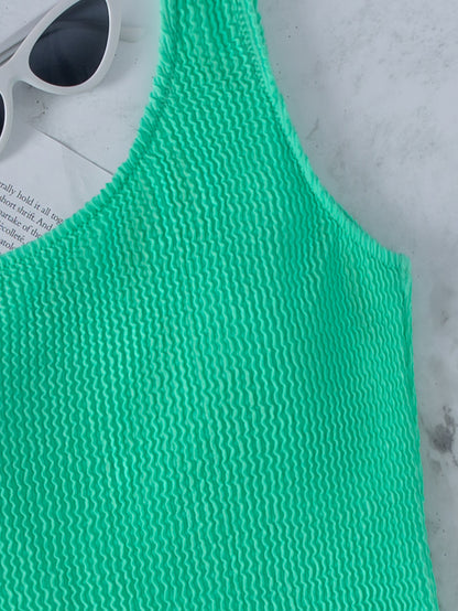 Swimsuit One Piece Summer Green Swimsuit Spring One Shoulder Swimsuit