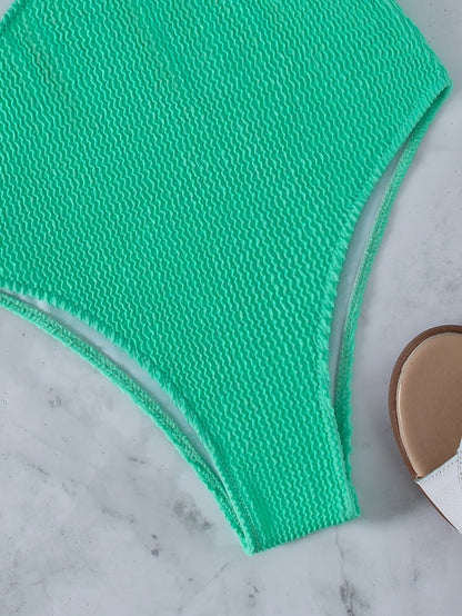 Swimsuit One Piece Summer Green Swimsuit Spring One Shoulder Swimsuit
