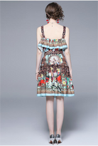 Women Summer Printed Daily Belted Cami A Line Knee Dress Will be real