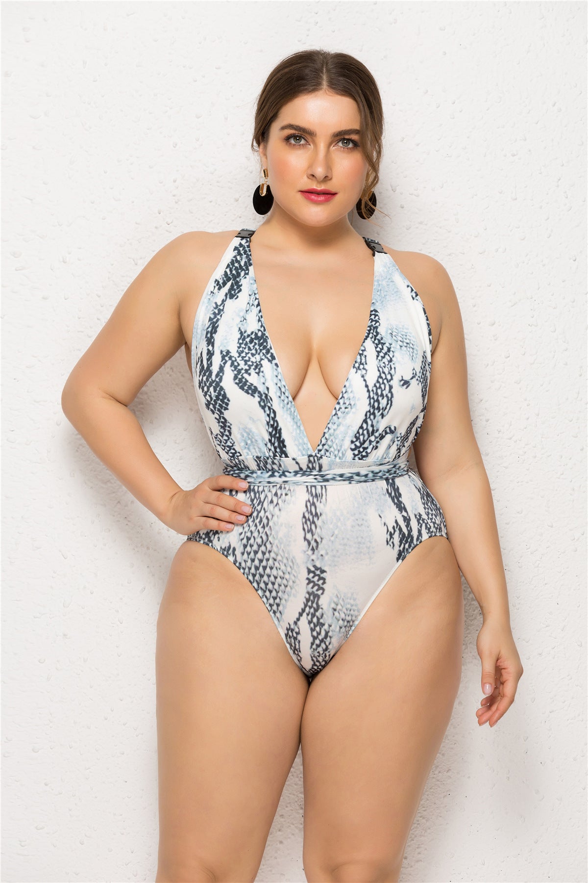 Plus Size Digital Printed Sexy One-Piece Swimsuit Swimsuit Maylee