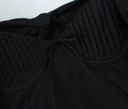 Winter French Three Dimensional Steel Trap Chest Shaping Collared Lantern Sleeve Pleated Dress Princess Dress TinkleBell