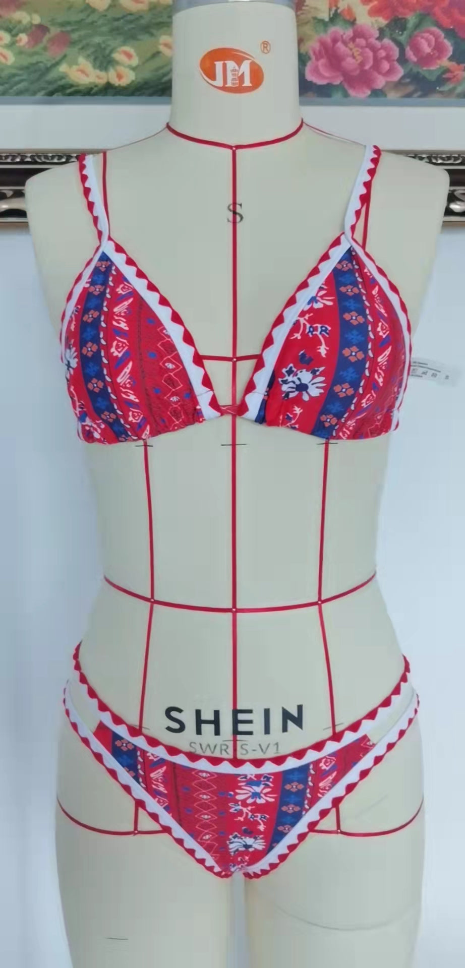 Bikinis para mujer, estampado floral, bikinis con borde de corte alto, traje de baño para mujer, cintura baja, push up, conjunto de bikini femenino