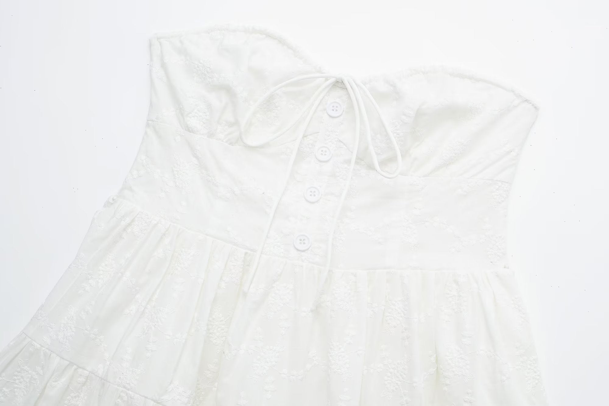 Pure Dignified White Dress Summer Lady Square Collar Mid Length Dress Women GoodMe