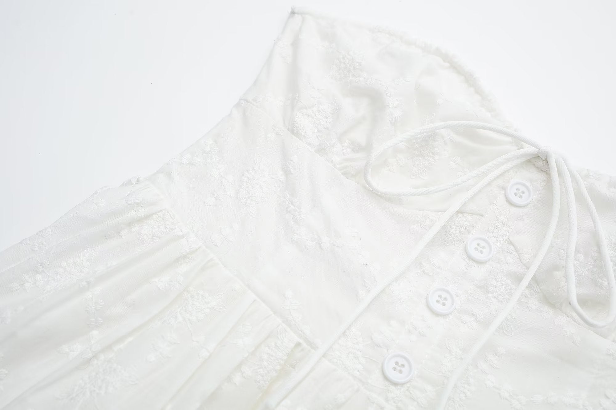 Pure Dignified White Dress Summer Lady Square Collar Mid Length Dress Women GoodMe