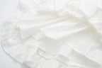 Pure Dignified White Dress Summer Lady Square Collar Mid Length Dress Women GoodMe