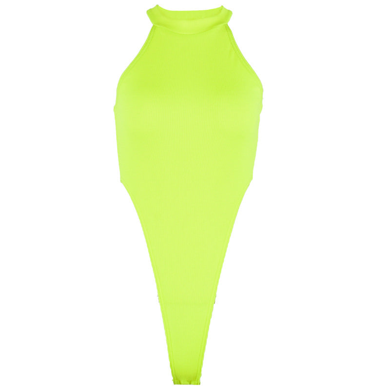 Popular Autumn Sexy Slim-fit All-match Sleeveless Leotard