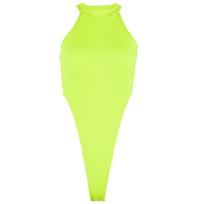 Popular Autumn Sexy Slim-fit All-match Sleeveless Leotard