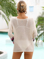 Blusa de traje de baño de verano con aberturas y recortes para vacaciones en la playa