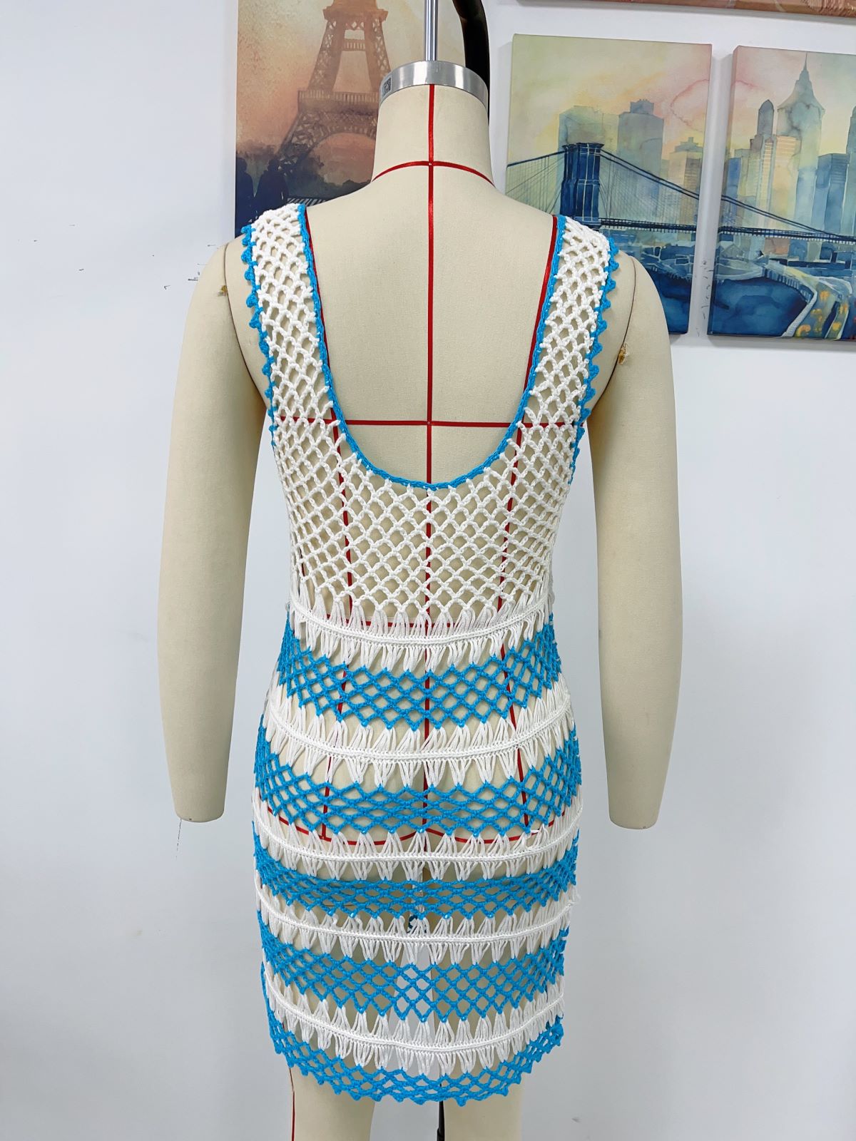 Spring Summer Knitted Long Pullover Loose Color Women Knitwear