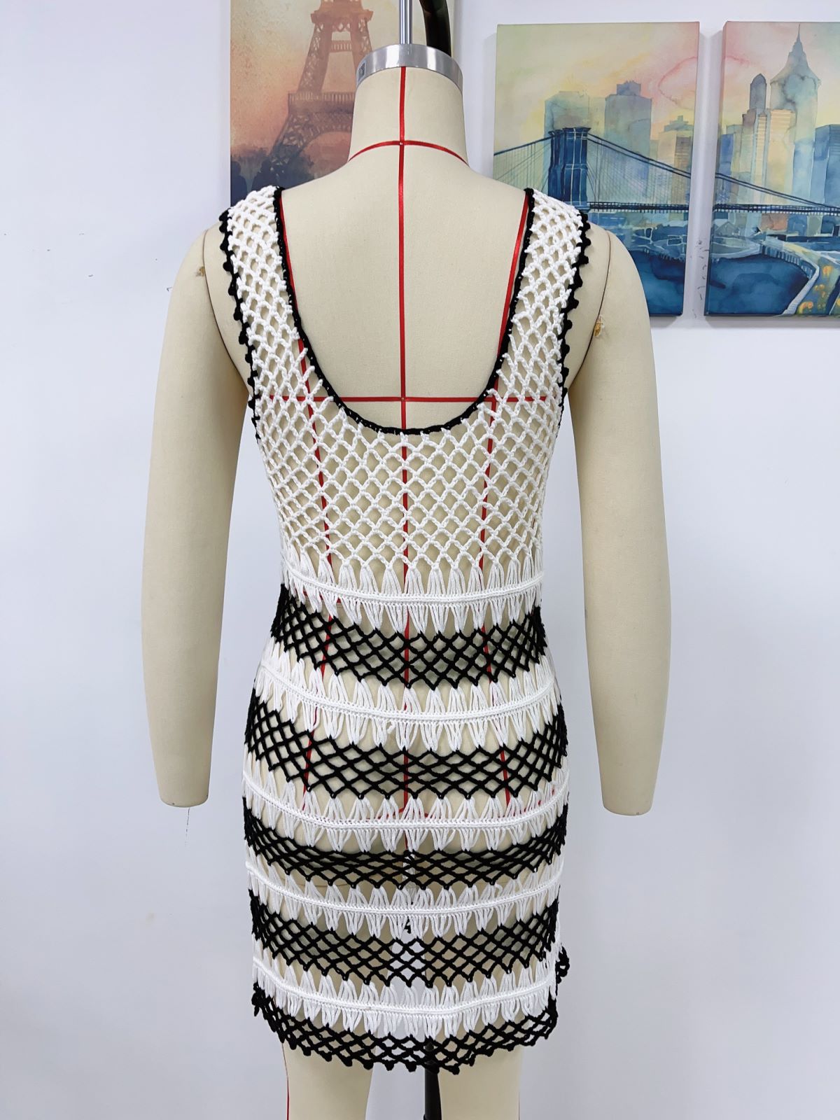 Spring Summer Knitted Long Pullover Loose Color Women Knitwear