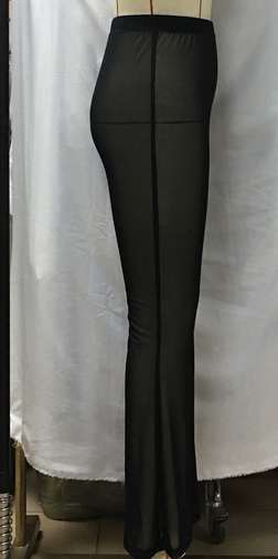 Women Clothes Casual Pants Sexy Sheer Mesh Slightly Flared Beach Trousers