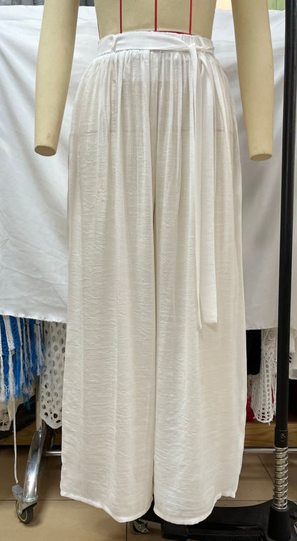 Pantalones de playa casuales, pantalones holgados cruzados, ropa de protección solar para vacaciones en la playa