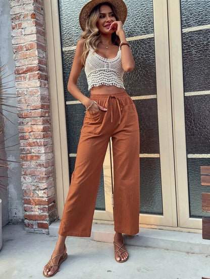 Women Summer Vacation Sleeveless Crochet Fringe Solid Crop Top Crochet hook