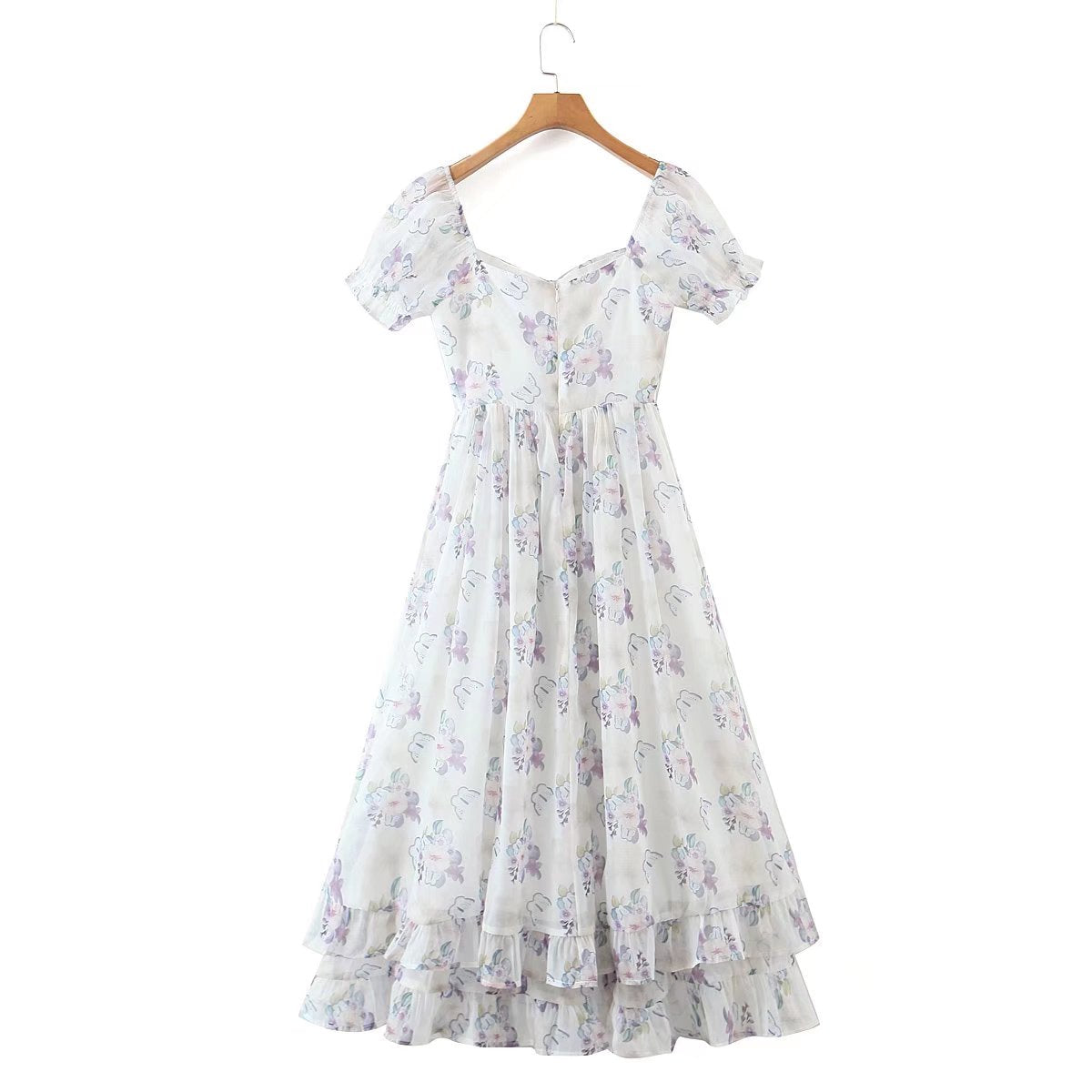 Autumn Romantic Light Purple Lavender off Shoulder Chest Pad Waist Controlled Princess Dress ZDShop