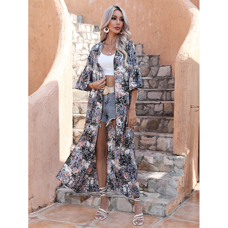 Cardigan d'été ample et fin pour femme, chemise de protection solaire, chemisier tendance