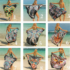 Animal Print Shawl Skirt Anti DDoS Skirt Swimsuit Outer Lining Cross Wear Irregular Asymmetric Suspender Skirt TREDIA