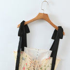 Spring Summer Women Clothing Color Vacation Fresh Sexy Sexy Strap Dress Crisscross ZDShop